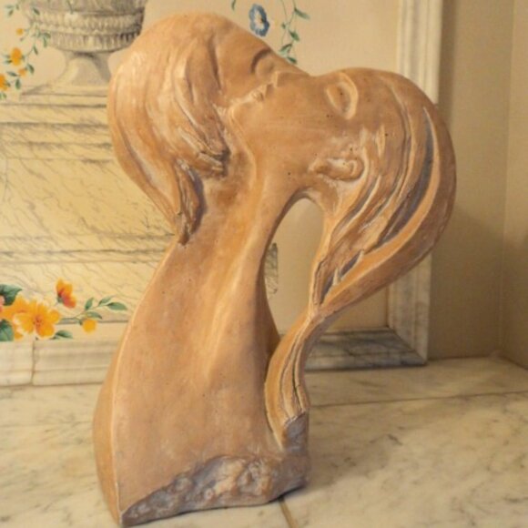 vintage Austin sculpture ~ Faces of Love~large size - Picture 1 of 9